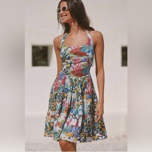 Vibrant Asymmetrical Floral Dress